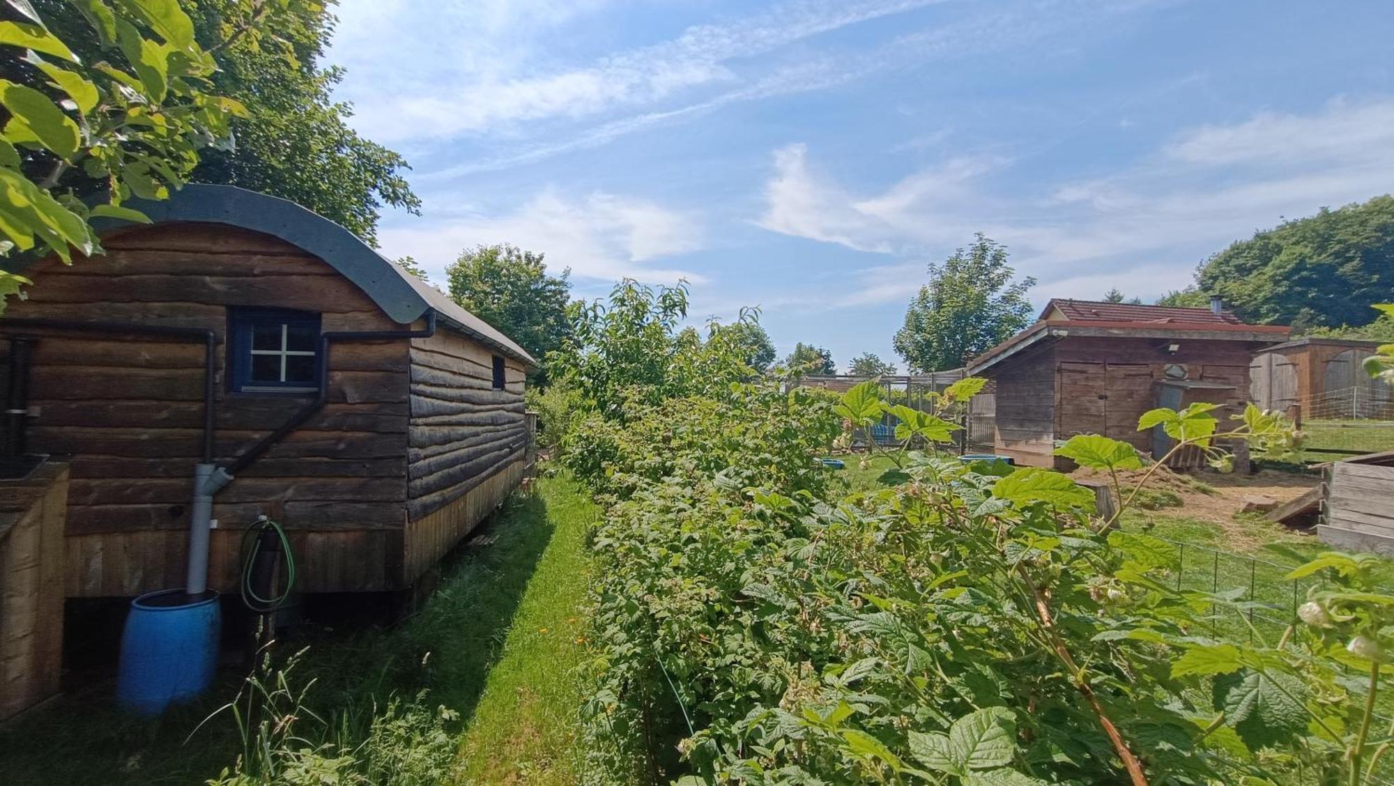 La Roulotte Tiny House Du Mond'Ideal Leval  Exterior foto